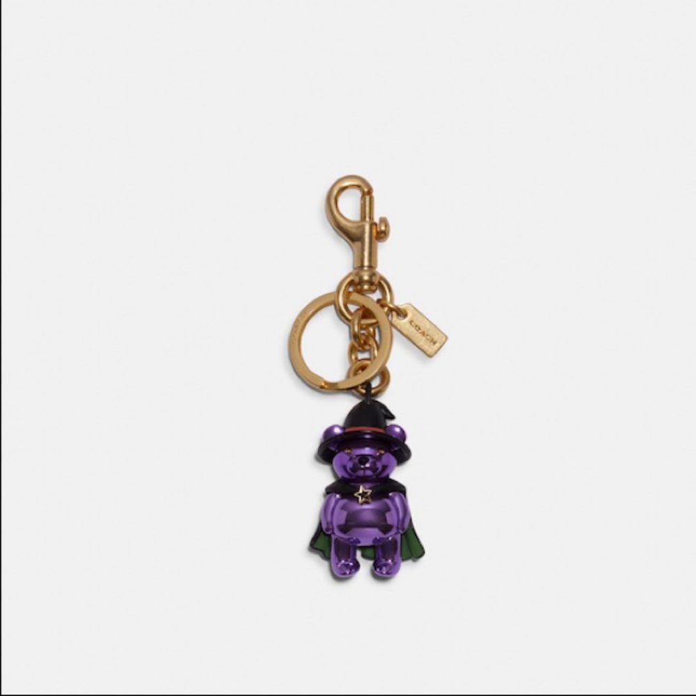 Coach Halloween Witch Bag Charm Metal and enamel Attached split key ring…